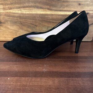 Sole Bliss Ingrid heel Pumps Black Suede Shoes